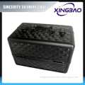 Aluminum moveable hairdressing cosmetic case,bottled special cosmetic case with inner box,ABS colored cosmetic case